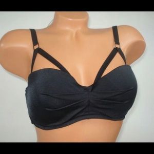 Victoria’s Secret Black Strappy Bikini Top